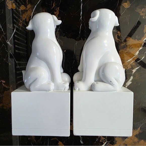 Jonathan Adler Happy Chic Elizabeth Foo Dog Set Of 2 Bookends White - Picture 7 of 14